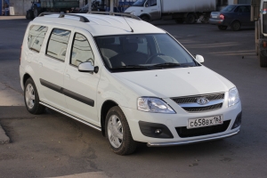 Защита переднего бампера одинарная d51мм LADA LARGUS (нерж)
